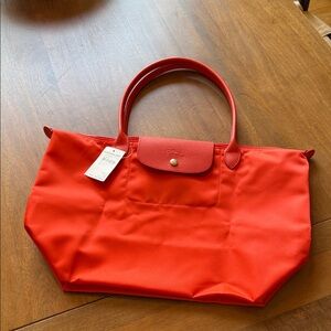 NWT Longchamp Orange Tote Bag
